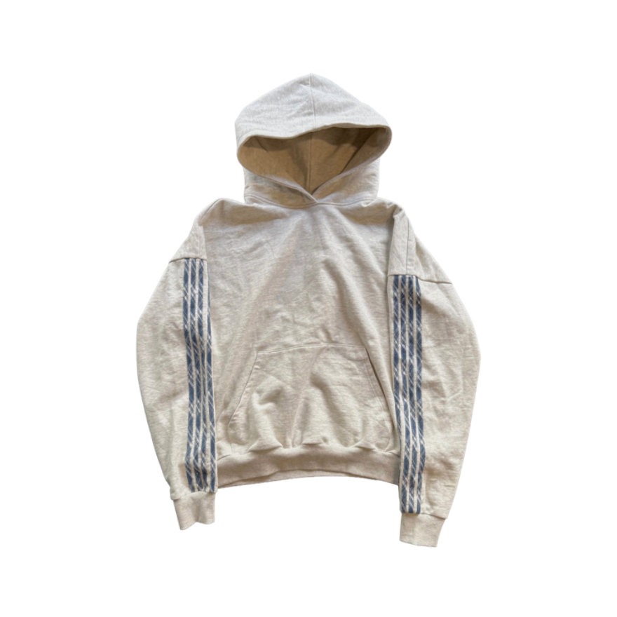 GREY PLAID TRACK HOODIE