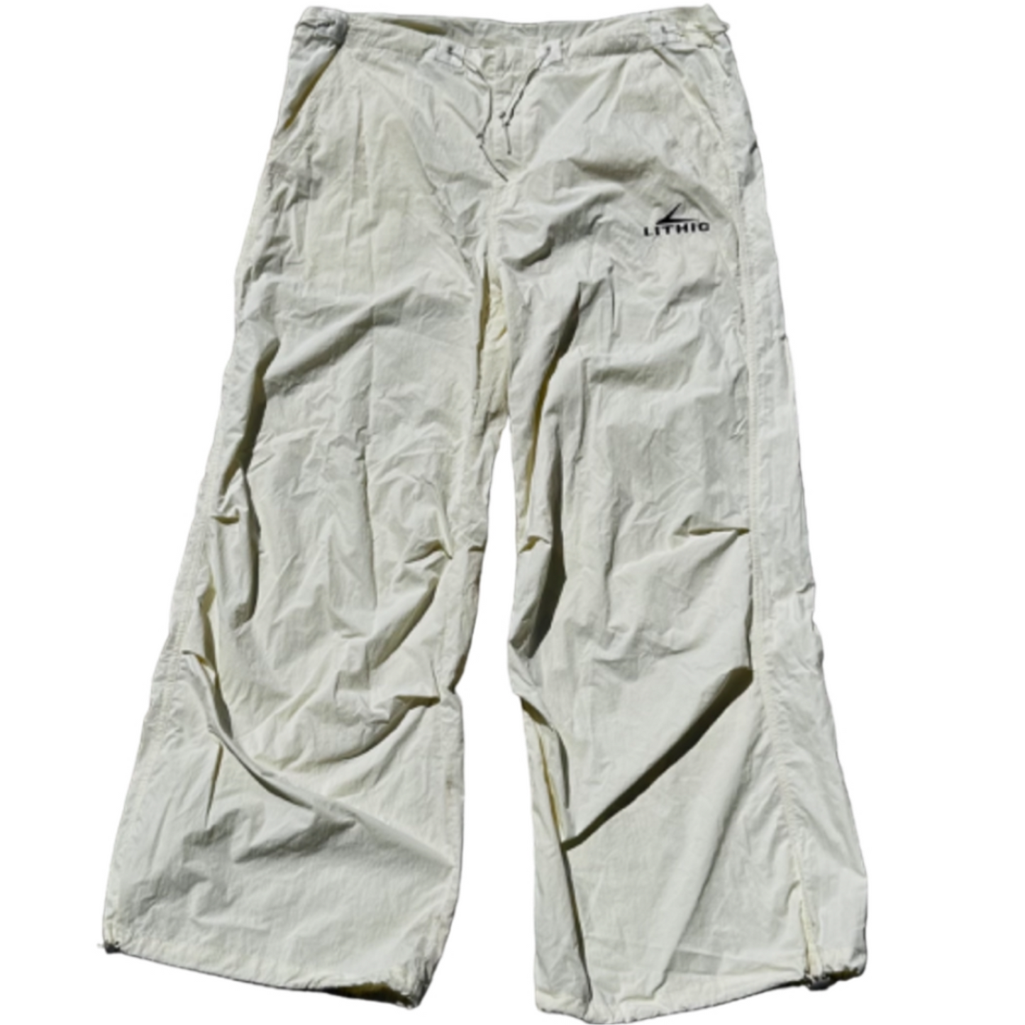 CREAM PARACHUTE PANTS