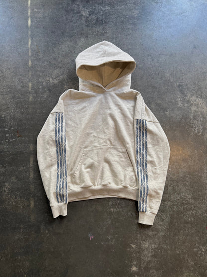 GREY PLAID TRACK HOODIE