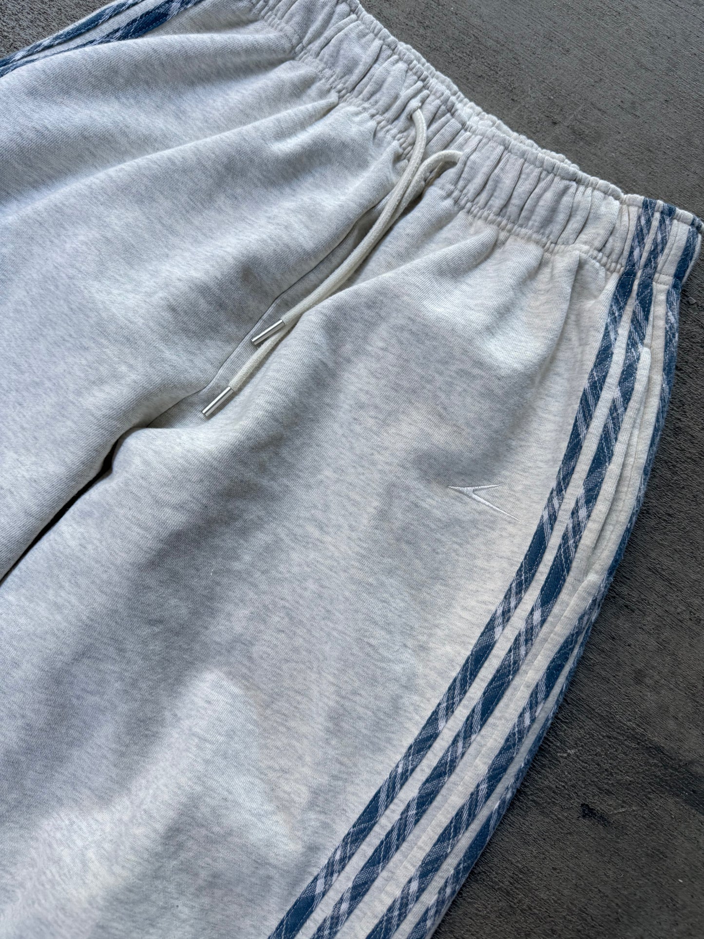 GREY PLAID TRACK PANTS