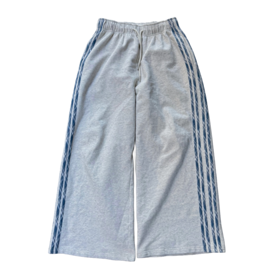 GREY PLAID TRACK PANTS