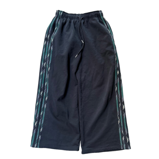 BLACK PLAID TRACK PANTS